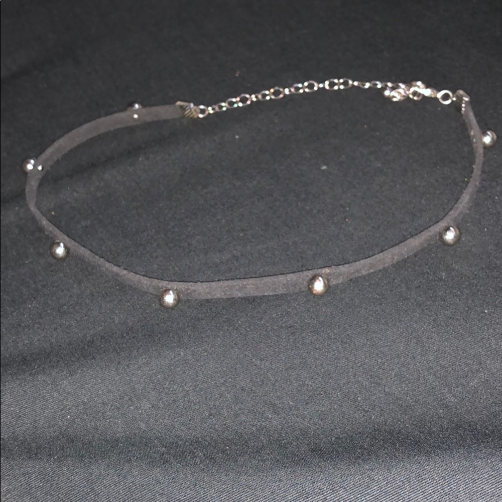 Black goth studded choker